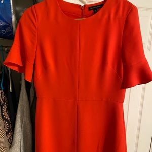 Banana Republic orange flutter dress